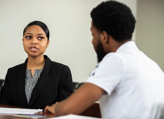 Student advising session